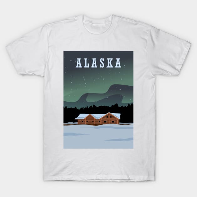 Alaska night aurora T-Shirt by creative.z